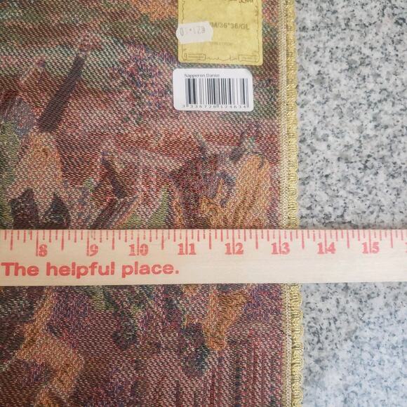 VTG Tapisseries Du Lion Napperon Francois Boucheron Society In The Park Scenes-2 - Picture 8 of 9